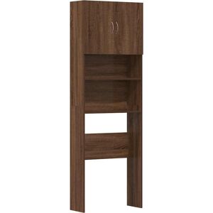 vidaXL Washing Machine Cabinet - Brown Oak - 64x24x190 cm vidaXL Washing Machine Cabinet - Brown Oak - 64x24x190 cm