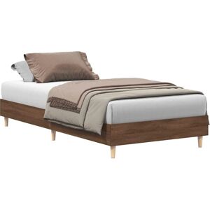 vidaXL Bed Frame - Support 90x200cm - Brown oak - Bed Frame vidaXL Bed Frame - Support 90x200cm - Brown oak - Bed Frame