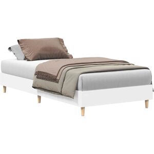 Structure de lit vidaXL - Supporte un matelas 140x190 cm - Blanc Structure de lit vidaXL - Supporte un matelas 140x190 cm - Blanc