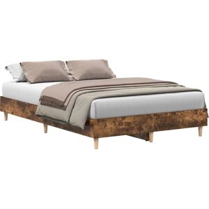 vidaXL Bed Frame - Gerookte eik - 140x190 cm - Geen matras vidaXL Bed Frame - Gerookte eik - 140x190 cm - Geen matras