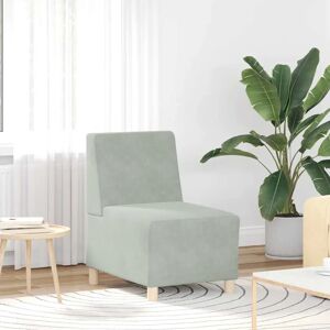 vidaXL Bank en Fauteuil Lichtgrijs Velvet 55cm - Sofa/Armchair vidaXL Bank en Fauteuil Lichtgrijs Velvet 55cm - Sofa/Armchair