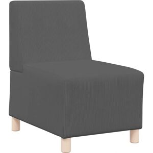 vidaXL Armchair Dark Gray 55cm Velvet Fabric vidaXL Armchair Dark Gray 55cm Velvet Fabric