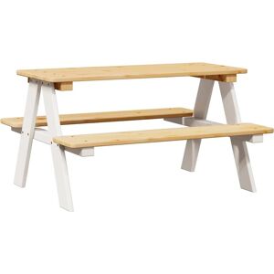 vidaXL Table pour Enfants avec Bancs IRUN - Mobilier en Bois Massif vidaXL Table pour Enfants avec Bancs IRUN - Mobilier en Bois Massif