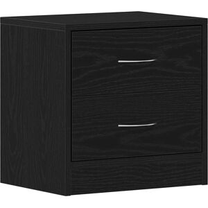 vidaXL Bedside Table Black Oak Look 40x30x40 cm Engineered Wood vidaXL Bedside Table Black Oak Look 40x30x40 cm Engineered Wood