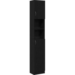 vidaXL Black Oak Bathroom Cabinet - Bathroom Furniture vidaXL Black Oak Bathroom Cabinet - Bathroom Furniture