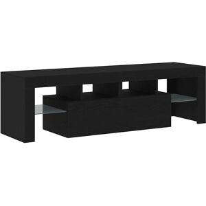 vidaXL Meuble TV en Chêne Noir avec LED - Meuble TV vidaXL Meuble TV en Chêne Noir avec LED - Meuble TV