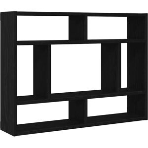 vidaXL Black Oak Wall Shelf 75x16x55 cm Wooden Furniture vidaXL Black Oak Wall Shelf 75x16x55 cm Wooden Furniture