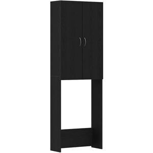 vidaXL Waschmaschinenschrank Schwarz Eichen-Optik - Badmöbel vidaXL Waschmaschinenschrank Schwarz Eichen-Optik - Badmöbel