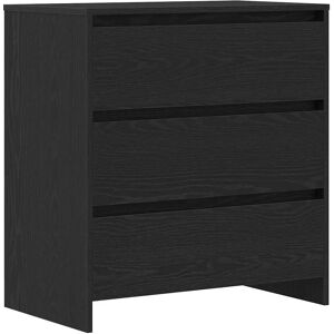 vidaXL Sideboard Schwarz Eichen-Optik 70x41x75 cm Holz vidaXL Sideboard Schwarz Eichen-Optik 70x41x75 cm Holz