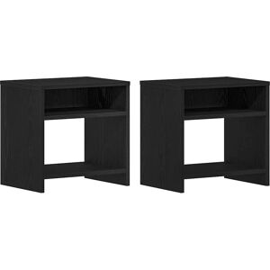 vidaXL Nightstand Black Oak - Nightstand vidaXL Nightstand Black Oak - Nightstand