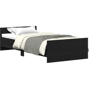 vidaXL Bed Frame - Black - 100x200 cm - Bed frame vidaXL Bed Frame - Black - 100x200 cm - Bed frame