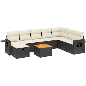 VidaXL Schwarzes und Cremes Outdoor-Möbelset - Gartensofa Modular VidaXL Schwarzes und Cremes Outdoor-Möbelset - Gartensofa Modular