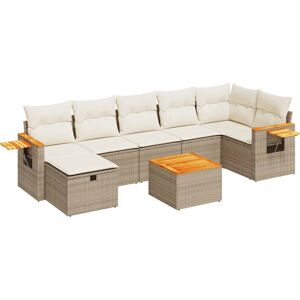 vidaXL 7-tlg. Garten-Sofagarnitur Mit Kissen Poly Rattan vidaXL 7-tlg. Garten-Sofagarnitur Mit Kissen Poly Rattan