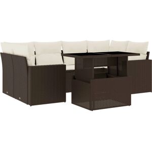 VidaXL 7-Tlg. Garten-Sofagarnitur Mit Kissen - Langlebig & UV-beständig VidaXL 7-Tlg. Garten-Sofagarnitur Mit Kissen - Langlebig & UV-beständig