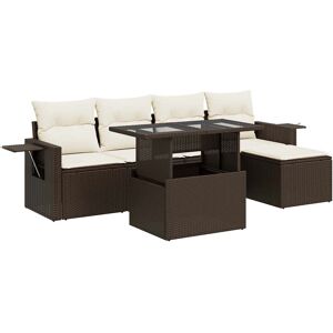 vidaXL 6-teiliges Garten-Sofagarnitur mit Kissen, Schwarz vidaXL 6-teiliges Garten-Sofagarnitur mit Kissen, Schwarz