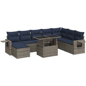 Vidaxl Acacia Gray Garden Sofa Set with Storage & Side Table Vidaxl Acacia Gray Garden Sofa Set with Storage & Side Table