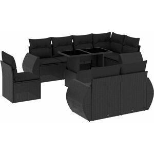 vidaXL Gartenmöbelset - Langlebiges PE-Rattan, Wasserfester Stauraum, Verstellbarer Tisch, Leicht zu reinigen vidaXL Gartenmöbelset - Langlebiges PE-Rattan, Wasserfester Stauraum, Verstellbarer Tisch, Leicht zu reinigen