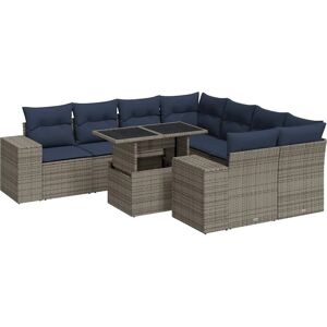 Vidaxl Garden Sofa Set - Durable Synthetic Rattan - Gray Vidaxl Garden Sofa Set - Durable Synthetic Rattan - Gray