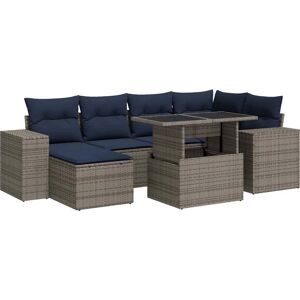 Vidaxl Synthetic Rattan Garden Sofa Set - Gray Vidaxl Synthetic Rattan Garden Sofa Set - Gray