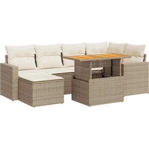 VidaXL Outdoormöbel-Set - Wetterfester PE Rattan, Stauraum, Verstellbarer Tisch, Modulares Design VidaXL Outdoormöbel-Set - Wetterfester PE Rattan, Stauraum, Verstellbarer Tisch, Modulares Design