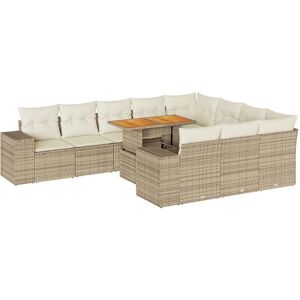 vidaXL 10 Piece Garden Sofa Set with Cushions - Garden Furniture vidaXL 10 Piece Garden Sofa Set with Cushions - Garden Furniture