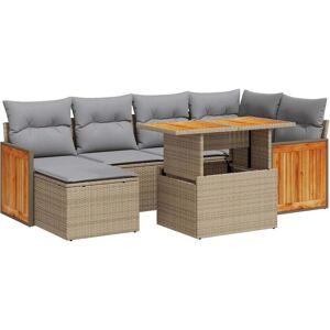 vidaXL Utemøbelsett - Beige og Grå - Hagemøbler vidaXL Utemøbelsett - Beige og Grå - Hagemøbler