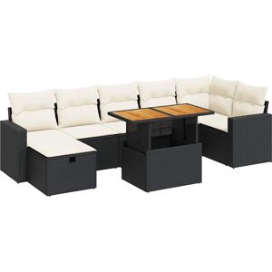 vidaXL 8-Tlg. Garten-Sofagarnitur Mit Kissen Poly Rattan - Robust und wetterfest vidaXL 8-Tlg. Garten-Sofagarnitur Mit Kissen Poly Rattan - Robust und wetterfest