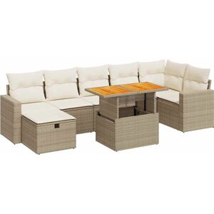vidaXL 5-tlg. Garten-Sofagarnitur Beige - Möbel-Set vidaXL 5-tlg. Garten-Sofagarnitur Beige - Möbel-Set