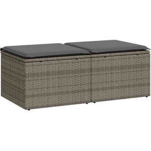 vidaXL Tuinmeubelset - Grijs - Tuinbank & Kussens vidaXL Tuinmeubelset - Grijs - Tuinbank & Kussens