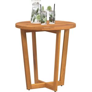 VidaXL Round Acacia Wood Garden Side Table - Outdoor Use VidaXL Round Acacia Wood Garden Side Table - Outdoor Use