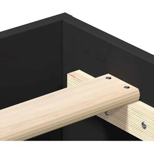 VidaXL bed frame - 140x200 cm - Black - Wooden Support VidaXL bed frame - 140x200 cm - Black - Wooden Support