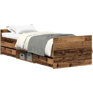 Estructura de cama vidaXL - 90x190 cm, Roble Sonoma, Madera Duradera Estructura de cama vidaXL - 90x190 cm, Roble Sonoma, Madera Duradera