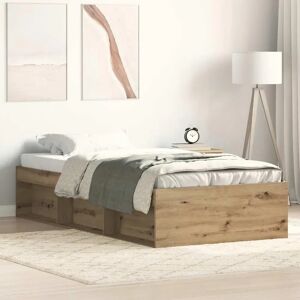 vidaXL Bed Frame Artisan Oak - 90x200 cm - Bed Frame vidaXL Bed Frame Artisan Oak - 90x200 cm - Bed Frame