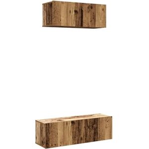 vidaXL Old Wood Wall-mounted TV Set - TV Cabinet vidaXL Old Wood Wall-mounted TV Set - TV Cabinet