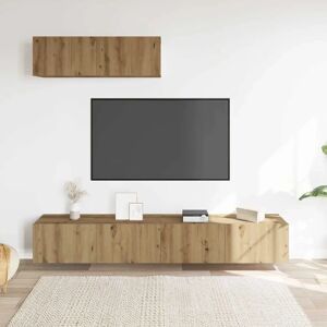 vidaXL Wall Mounted TV Cabinets - 3 pcs Artisan Oak - 100x30x30 cm vidaXL Wall Mounted TV Cabinets - 3 pcs Artisan Oak - 100x30x30 cm