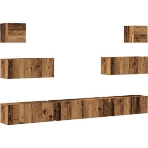 vidaXL Old wood 7-piece TV cabinet set - TV furniture vidaXL Old wood 7-piece TV cabinet set - TV furniture