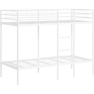 vidaXL Bunk Bed White 90x190cm Steel Frame - Bed vidaXL Bunk Bed White 90x190cm Steel Frame - Bed