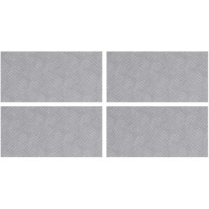 vidaXL Aluminium checker plates - 4 pcs - Silver - 50x25 cm - Safety Step vidaXL Aluminium checker plates - 4 pcs - Silver - 50x25 cm - Safety Step