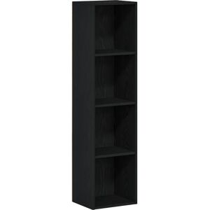 vidaXL Black Oak 36x30x143 cm Bookcase - Bookcase vidaXL Black Oak 36x30x143 cm Bookcase - Bookcase
