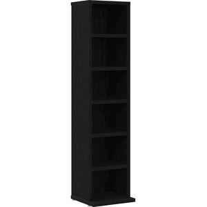 vidaXL Black Oak CD Shelf Storage Organizer - CD Cabinet vidaXL Black Oak CD Shelf Storage Organizer - CD Cabinet