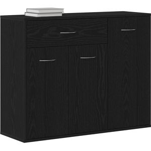 Vidaxl Black Oak Sideboard - Storage Cabinet - 88x30x70 Cm Vidaxl Black Oak Sideboard - Storage Cabinet - 88x30x70 Cm