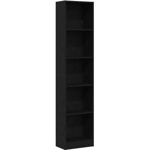 vidaXL Black Oak Bookshelf - Bookshelf vidaXL Black Oak Bookshelf - Bookshelf