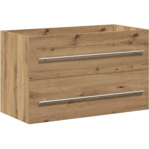 VIDAXL Wooden Bathroom Vanity 80x38.5x48 cm Rustic Finish - Bathroom Cabinet VIDAXL Wooden Bathroom Vanity 80x38.5x48 cm Rustic Finish - Bathroom Cabinet
