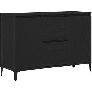 vidaXL Schwarzes Eichen-Sideboard - Stauraummöbel vidaXL Schwarzes Eichen-Sideboard - Stauraummöbel