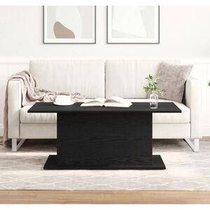Table de Café Noire en Chêne VidaXl 102x55,5x40 cm Table de Café Noire en Chêne VidaXl 102x55,5x40 cm