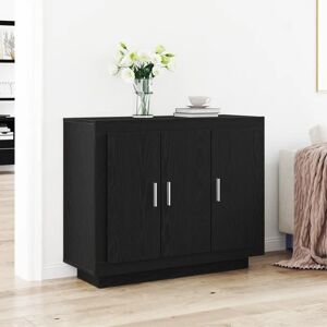 vidaXL Buffet en chêne noir - Meuble de rangement moderne - Publicité vidaXL Buffet en chêne noir - Meuble de rangement moderne - Publicité