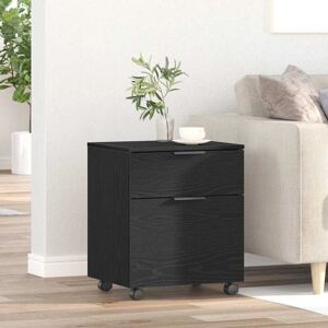 Armoire de rangement en chêne noir mobile 45x38x54 cm Vidaxl - Publicité Armoire de rangement en chêne noir mobile 45x38x54 cm Vidaxl - Publicité