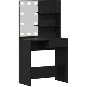 Vidaxl Black Oak LED Dressing Table - 74.5x40x141 Cm Vidaxl Black Oak LED Dressing Table - 74.5x40x141 Cm