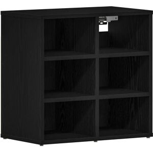 vidaXL Black Oak Shoe Cabinet - 52.5x30x50 cm vidaXL Black Oak Shoe Cabinet - 52.5x30x50 cm