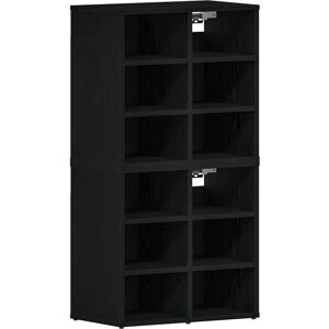VIDAXL Black Modern Shoe Cabinet - 52.5x30x50 cm VIDAXL Black Modern Shoe Cabinet - 52.5x30x50 cm